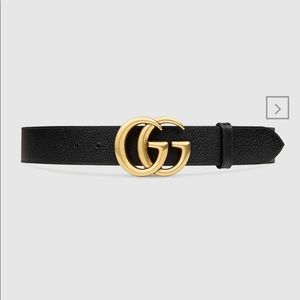 Gucci leather double G belt